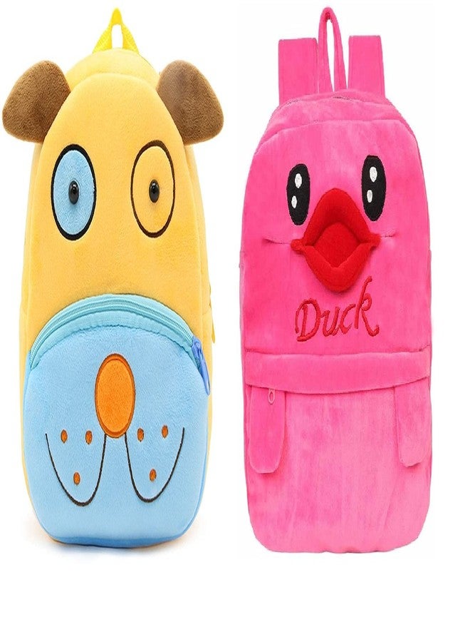 Black Hill Kids School Bag Soft Plush Backpack Cartoon Bags Mini Travel Bag for for Girls Boys Toddler Baby Cute Dog & Butterfly - Image 1